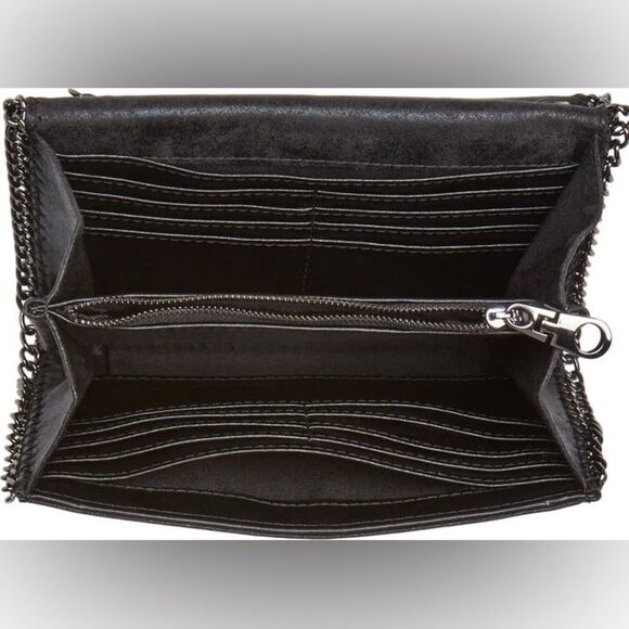 NWOT SOLD OUT Nordstrom Chelsea28 Faux Leather Wallet on a Chain in Black - Picture 5 of 15
